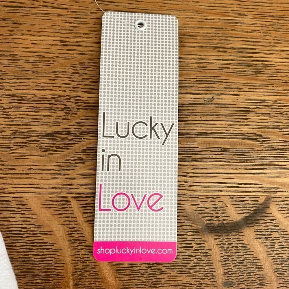 Lucky in Love White ZIPS ARE SEALED Sweatshirt/Jacket. Size Large. NWT - Picture 8 of 11